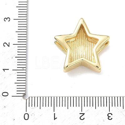 Star Brass Slide Charms X-KK-P349-18A-G-1