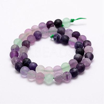 Natural Fluorite Bead Strands G-A163-06-12mm-1