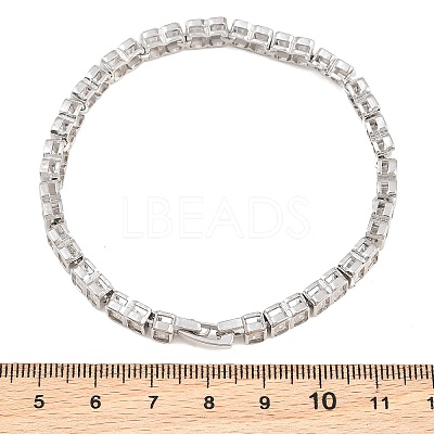 Brass Pave Clear Cubic Zirconia Tennis Bracelets for Women KK-CBA68DA-12P-1