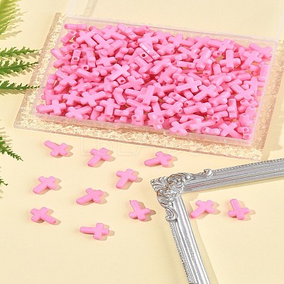 200Pcs Opaque Acrylic Beads SACR-FS0001-39B-1