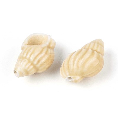 Handmade Printed Porcelain Beads Strand X1-PORC-T133-01F-1