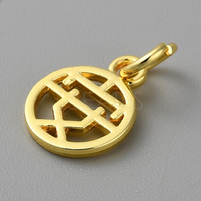 Alloy Pendants with Chinese Characters FIND-WH0159-63G-20-1