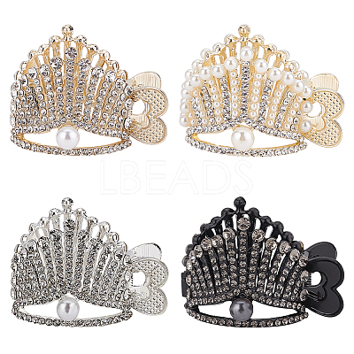 4Pcs 4 Style Lovely Pearl Rhinestone Claw Hair Clips PHAR-CP0001-05-1