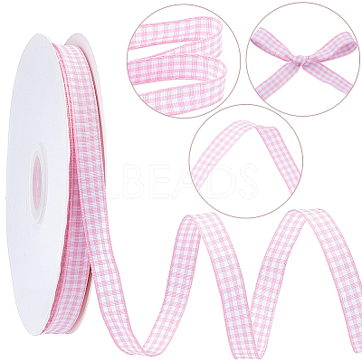 50 Yards Tartan Pattern Polyester Ribbon OCOR-CY0003-72B-1