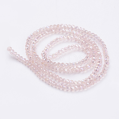 Electroplate Glass Beads Strands X-EGLA-R048-2mm-31-1