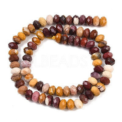 Natural Mookaite Beads Strands G-C259-A24-5x8mm-1