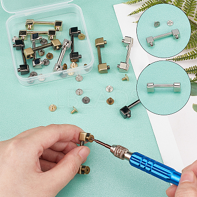12 Sets 4 Colors Zinc Alloy Bag Connector Anchor Buckles FIND-WR0004-10-1