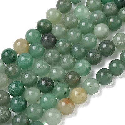 Natural Green Aventurine Beads Strands G-E380-02-8mm-1