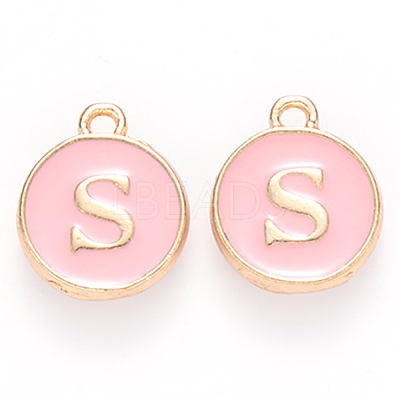 Golden Plated Alloy Enamel Charms ENAM-S118-07S-1