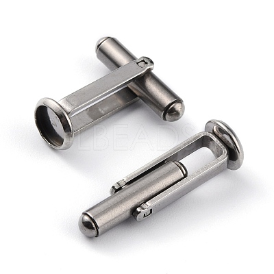 304 Stainless Steel Cuff Buttons STAS-L262-39B-P-1
