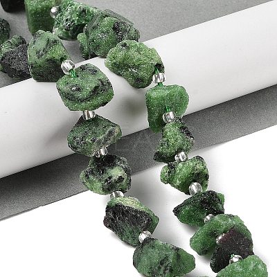 Natural Ruby in Zoisite Beads Strands G-Q023-A01-01-1
