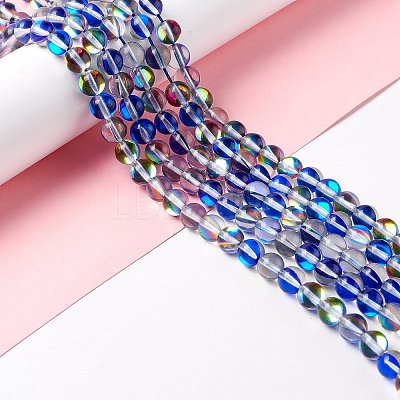 Synthetic Moonstone Beads Strands G-E573-02B-27-1