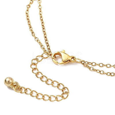Alloy Enamel Fruit Charm Anklet AJEW-AN00560-02-1