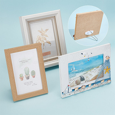 10 Sets Iron & Plastic Photo Frame Bracket ODIS-GO0001-04B-1