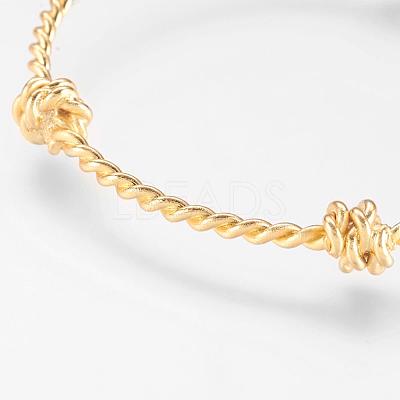 Brass Twisted Cuff Bangle BJEW-P168-F06-1