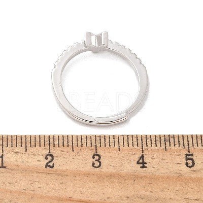 S925 Sterling Silver Adjustable Letter Rings for Women RJEW-M068-01P-Y-1