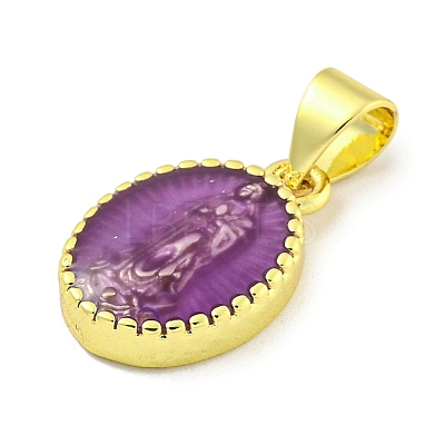 Rack Plating Brass Enamel Pendants KK-B091-15E-1