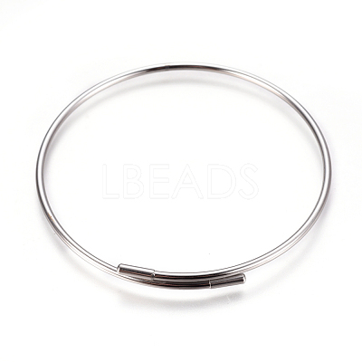 Non-Tarnish Adjustable 304 Stainless Steel Bangles Making MAK-I013-02-P-1