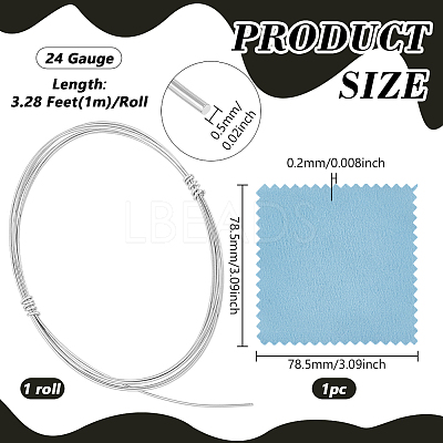 1M 925 Sterling Silver Wire STER-BC0003-01B-P-1