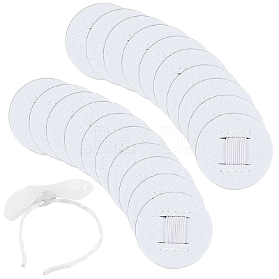 20Pcs Felt Hair Band Pads DIY-BC0015-58B-1