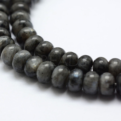 Natural Labradorite Beads Strands G-G665-06-6x4mm-1