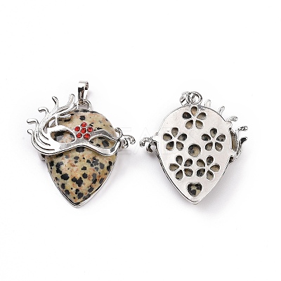 Natural Dalmatian Jasper Pendants G-P496-02P-06-1