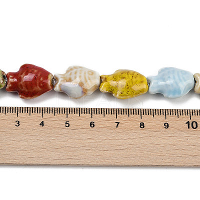 Handmade Porcelain Beads Strands X-PORC-P030-01A-13-1