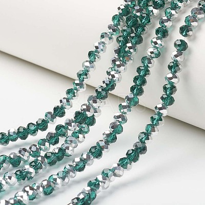 Electroplate Transparent Glass Beads Strands EGLA-A034-T2mm-M15-1