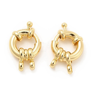 Brass Spring Ring Clasps KK-B062-10G-1