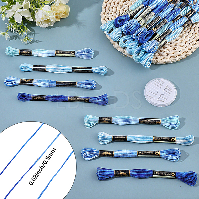 20 Skeins 4 Colors 6-Ply Polyester Embroidery Floss OCOR-CY0004-38C-1