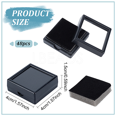 48Pcs Plastic Jewelry Set Boxes OBOX-BC0001-52-1