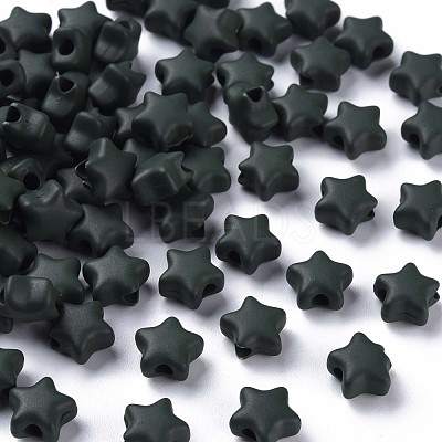 Spray Painted Acrylic Beads MACR-S373-45-O-1
