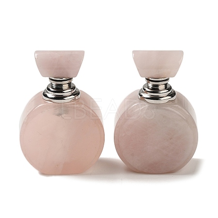 Natural Rose Quartz Dropper Perfume Bottles DJEW-H010-04P-02-1