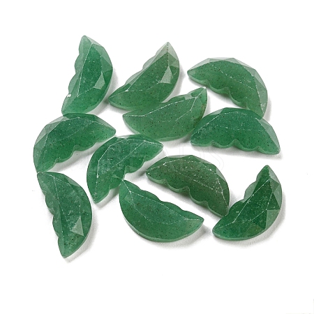 Natural Green Aventurine Butterfly Wing Cabochons G-D078-02E-1