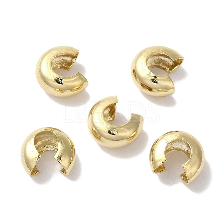 Brass Crimp Bead Cover KK-K383-07F-G-1