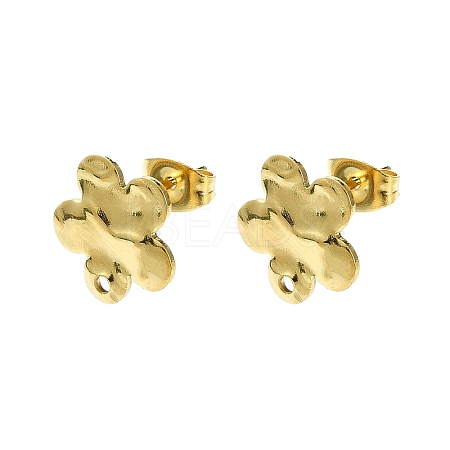 304 Stainless Steel Stud Earring Findings LS-STAS-L024-003G-03-1