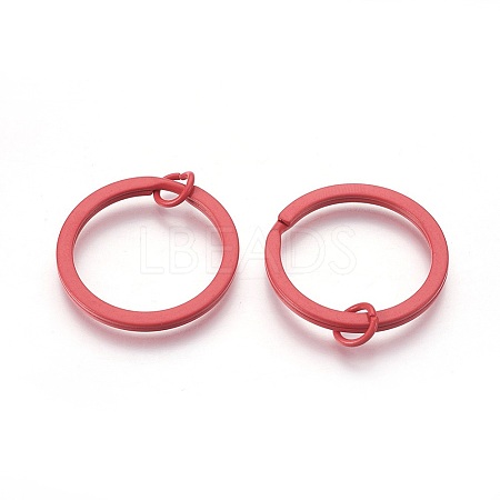 Spray Painted Iron Split Key Rings IFIN-L038-16-FF-1