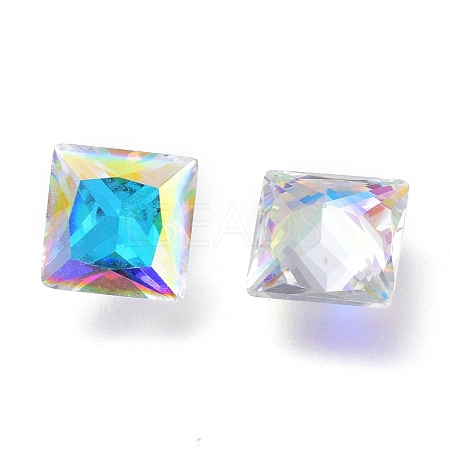 Cubic Zirconia Pointed Back Cabochons ZIRC-H108-09B-001AB-1