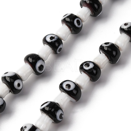 Handmade Evil Eye Lampwork Beads Strands LAMP-S069-01A-02-1