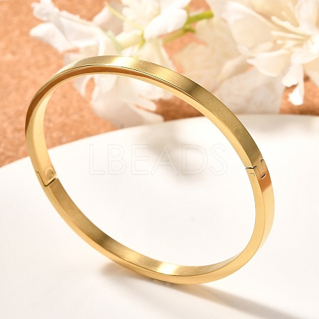 Ion Plating(IP) 304 Stainless Steel Bangles BJEW-E277-42A-G-1