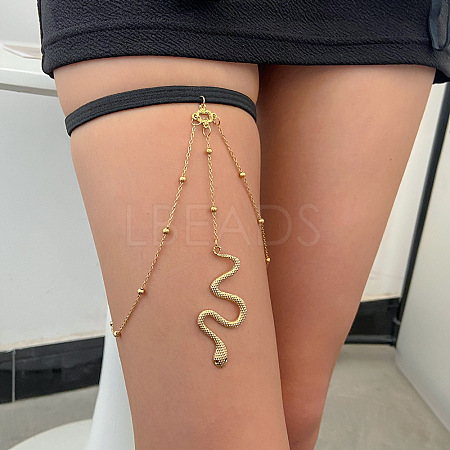 Bowknot Elastic Fibre Strappy Leg Chain WG2B529-07-1