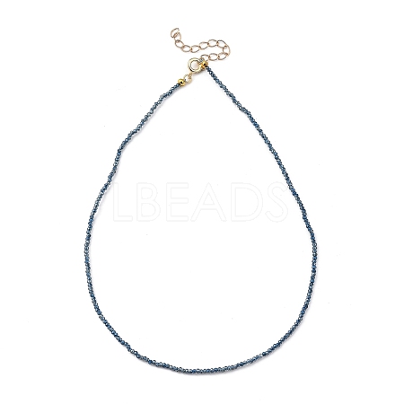 Faceted Rondelle Glass Beaded Necklaces NJEW-JN03004-04-1