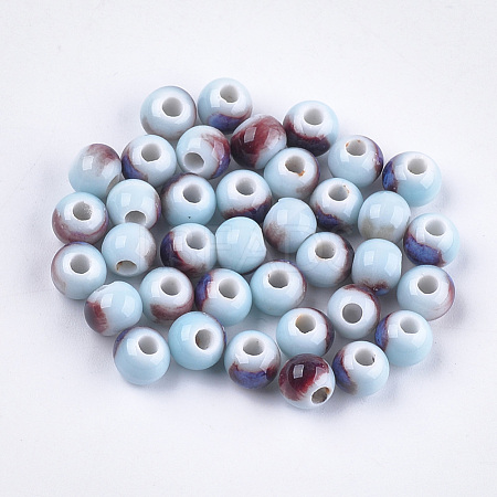 Handmade Porcelain Beads X-PORC-S498-19B-03-1