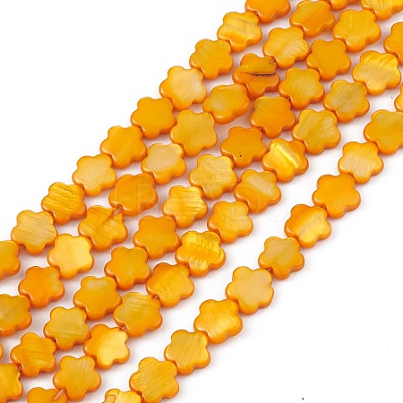 Natural Freshwater Shell Dyed Beads Strands SHEL-K001-001H-1
