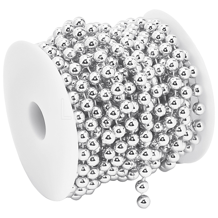 ABS Plastic Imitation Pearl Bead Chain KY-WH20006-09B-1