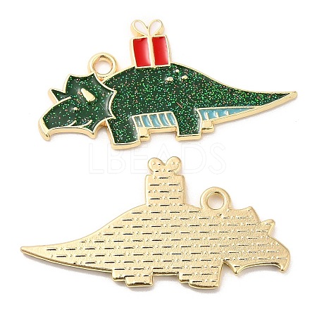 Christmas Alloy Enamel Pendants ENAM-K069-21B-G-1