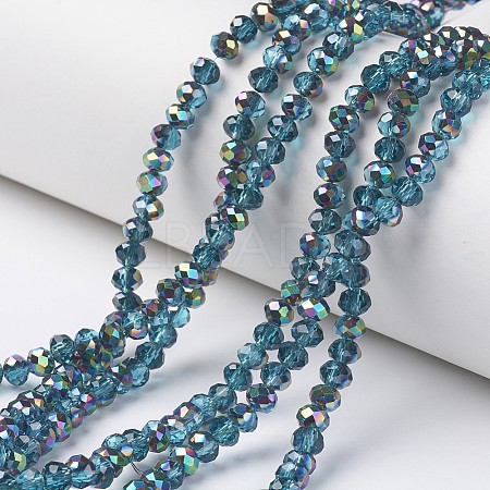 Electroplate Transparent Glass Beads Strands EGLA-A034-T3mm-Q12-1