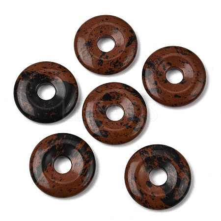 Natural Mahogany Obsidian Pendants G-A320-01A-13-1