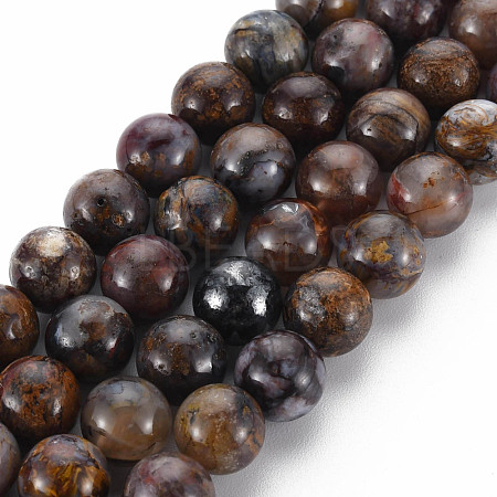 Natural Pietersite Beads Strands G-R446-8mm-13-1
