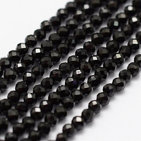 Natural Black Spinel Beads Strands G-K185-09-1